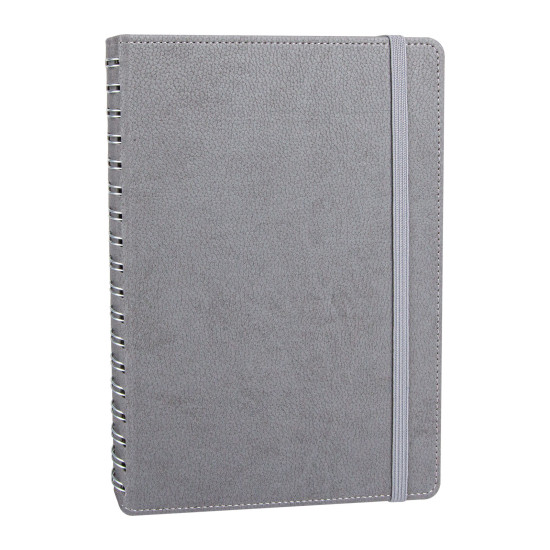 SÖĞÜTÖZÜ GRİ SPİRALLİ TARİHSİZ DEFTER (17X24 CM)
