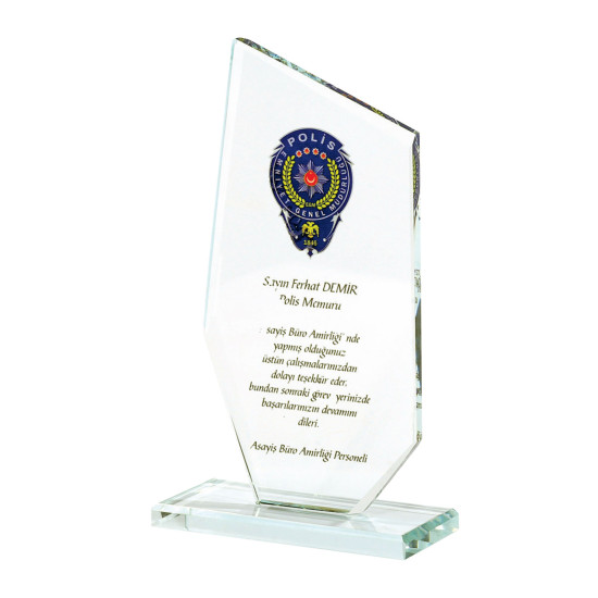 KAŞGAR ŞEFFAF KRİSTAL PLAKET KRİSTAL PLAKETLER