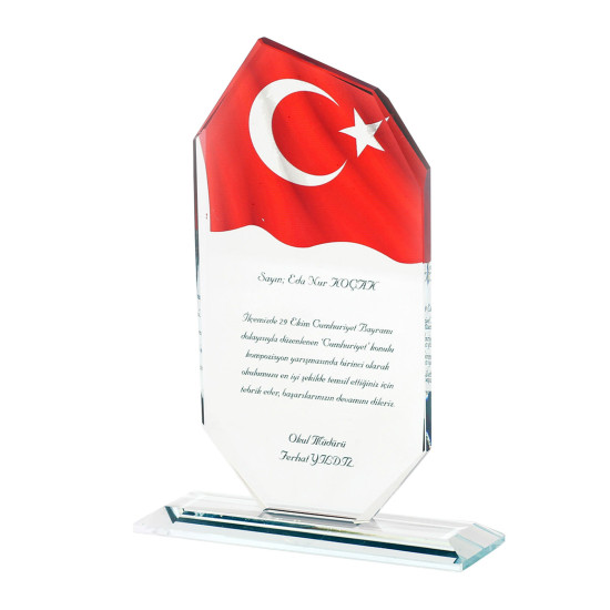 OSKAY ŞEFFAF KRİSTAL PLAKET KRİSTAL PLAKETLER