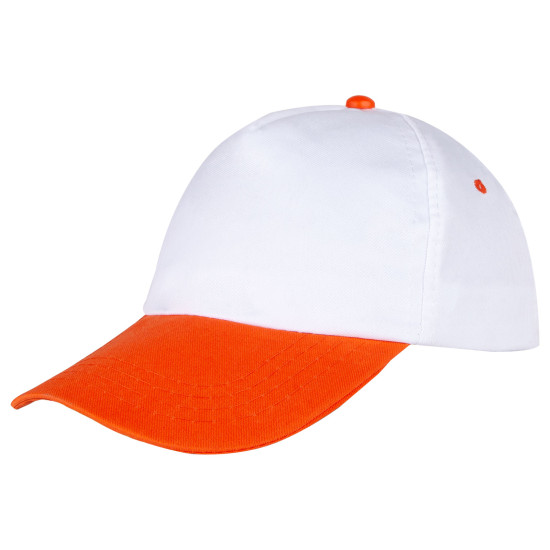PAPATYA BEYAZ-TURUNCU YERLİ ÜRETİM POLYESTER ŞAPKA ŞAPKALAR