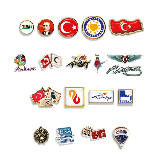 MALDİV ÖZEL DÖKÜM DOMEKS ROZETLER DERİ VE METAL ANAHTARLIKLAR