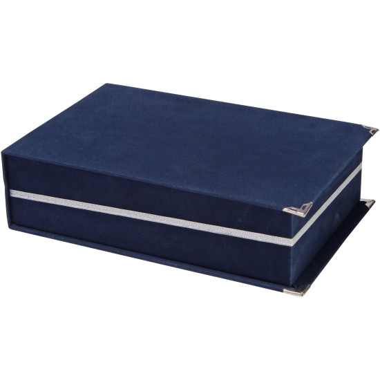 KAŞMİR LACİVERT KADİFE PLAKET KUTUSU (14X24) AHŞAP PLAKETLER
