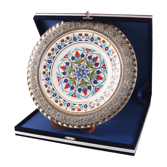 GPT-01 GÜMÜŞ İŞLEMELİ PLAKET TABAK TABAK PLAKETLER